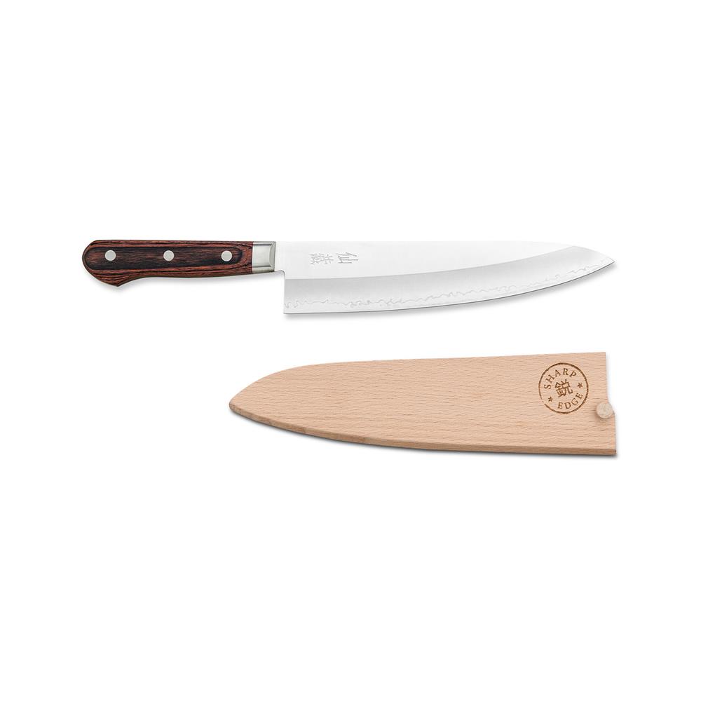 Suncraft Kuhinjski nož Gyuto AUS-10 210 in lesena zaščita Saya