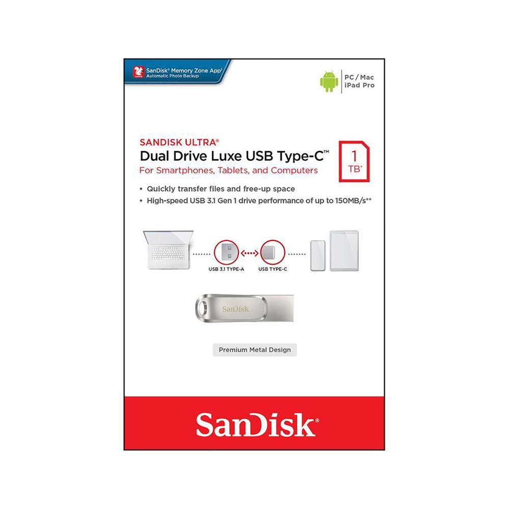 SanDisk USB ključek Ultra Dual Drive Luxe (SDDDC4-1T00-G46)