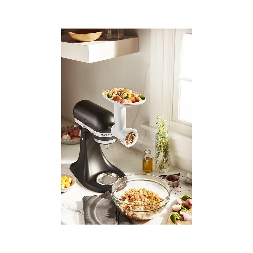 KitchenAid Kuhinjski robot Classic 5K45SSEBM z mlinčkom (5KSMFGA) in dodatkom za piškote (KCCA)