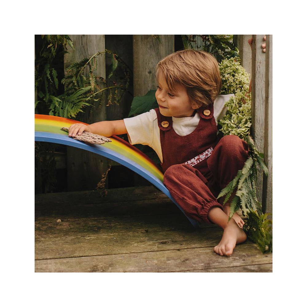 Kinderfeets Lesena ravnotežna deska Kinderboard Rainbow Wash