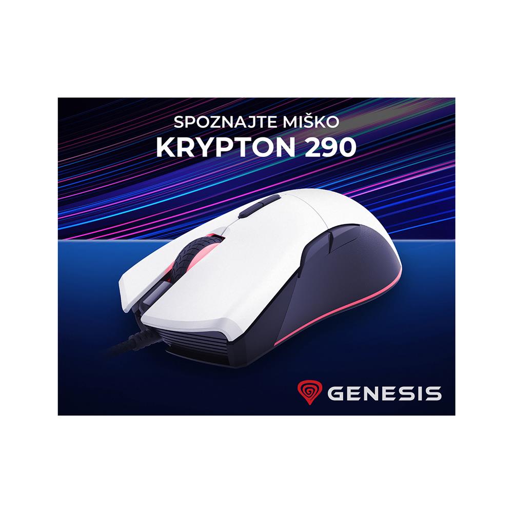 Genesis Gaming miška Krypton 290 (MOUSE-GEN-KRY290-W)