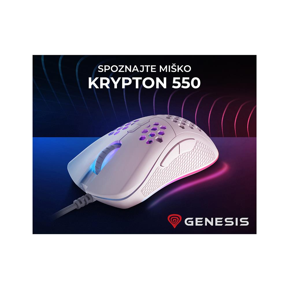 Genesis Gaming miška Krypton 550 (MOUSE-GEN-KRY550-W)