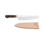 Suncraft Kuhinjski nož Gyuto AUS-10 210 in lesena zaščita Saya srebrna