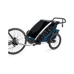 Thule Večnamenski otroški voziček Chariot Cross2 dvosed temno modra-siva