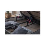Dreamwithus Boxspring postelja Monaco 140x200 cm siva