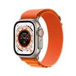 Apple Pametna ura Watch Ultra GPS + Cellular 49mm Alpine Loop (MQFL3BS/A) M titan z oranžnim paščkom AL