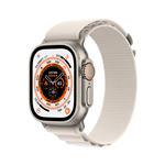 Apple Pametna ura Watch Ultra GPS + Cellular 49mm Alpine Loop (MQFR3BS/A) M titan z belim paščkom AL