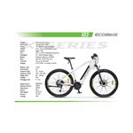 Ecobike Električno gorsko kolo SX3 14,5 Ah/522 Wh bela